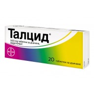 Талцид при киселини, подуване, гастрит и язва х20 таблетки за дъвчене