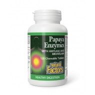 Папая Ензими с Амилаза и Бромелаин 120 дъвчащи таблетки Natural Factors