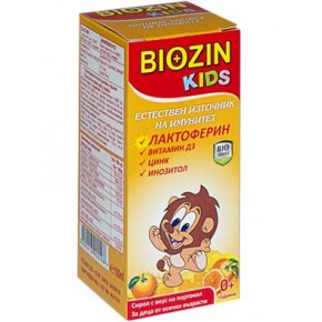 Биозин Кидс сироп с лактоферин, Biozin Kids Syrup 100мл