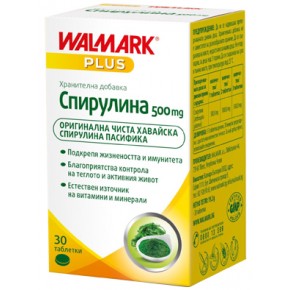 Спирулина, Spirulina 500 mg 30 таблетки