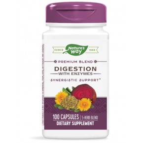 Ензими и билки смес, Digestion with Enzymes 450 мг х 100 капсули Nature’s Way