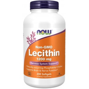 ЛЕЦИТИН 1200 мг Lecithin 200 Дражета / NOW