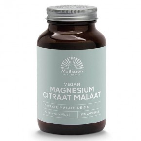 Магнезий (цитрат, малат) х 120 капсули / Mattisson Healthstyle