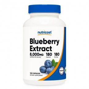 Синя боровинка x 180 капсули / Nutricost