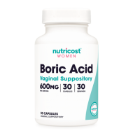 Борна киселина 600 mg х 30 вагинални капсули / Nutricost