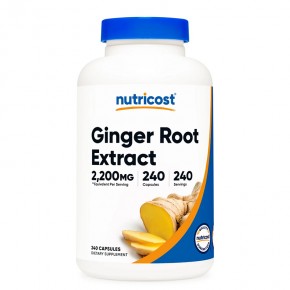 Джинджифил (корен) 550 mg x 240 капсули / Nutricost