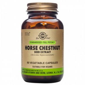 ЕКСТРАКТ ОТ СЕМЕНАТА НА КОНСКИ КЕСТЕН капсули 60бр. СОЛГАР | HORSE CHESTNUT SEED EXTRACT veg.caps 60s SOLGAR