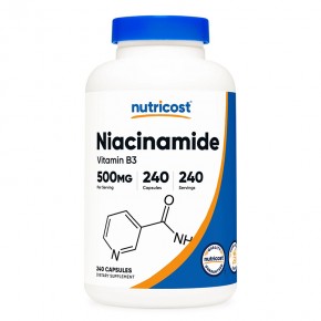 Ниацинамид (витамин B3) 500 mg x 240 капсули / Nutricost
