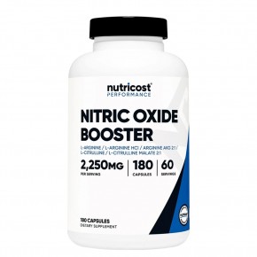 Азотен Оксид Бустер 750 mg х 180 капсули / Nutricost