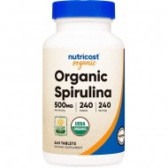Спирулина Органик 500 mg x 240 таблетки / Nutricost