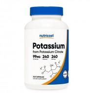Калиев цитрат 99 mg x 240 капсули / Nutricost