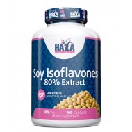 Соя изофлавони 80% екстракт БЕЗ ГМО х 100 капсули / HAYA LABS