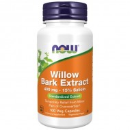 NOW - Willow Bark Extract / КОРА НА ВЪРБА 400 mg - 100 веган капсули