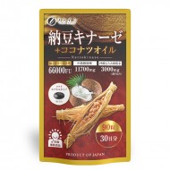 Наттокиназа + кокосово масло x 90 капсули / Fine Japan