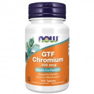 NOW - GTF Chromium / ХРОМ 200 мкг - 100 таблетки