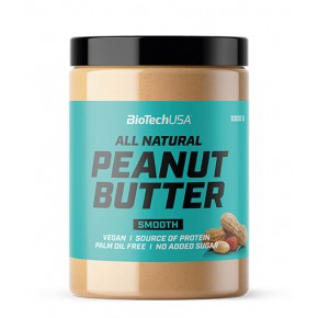 BIOTECH USA Peanut Butter Smooth / ФЪСТЪЧЕНО МАСЛО БЕЗ ПАРЧЕНЦА 1кг