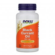 Black Currant Oil / МАСЛО ОТ ЧЕРЕН КАСИС 500 мг 100 гел-капсули | Now Foods