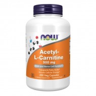 NOW - Acetyl L-Carnitine 500 мг / АЦЕТИЛ L-КАРНИТИН - 200 веган капсули