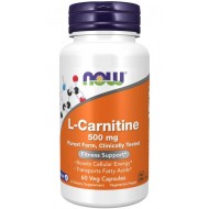 NOW - L-Carnitine 500 мг / L-КАРНИТИН - 60 Капсули