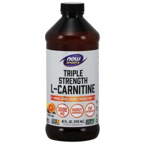 NOW - L-Carnitine Liquid / L-КАРНИТИН ЦИТРУС - 3000 мг (465 МЛ)