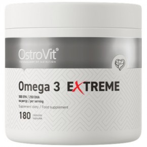 Omega 3 Extreme | 75% EPA + DHA / ОМЕГА 3 / 180 гел-капсули OSTROVIT