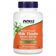 Double Strength Milk Thistle Extract / БЯЛ ТРЪН ЕКСТРАКТ 300 мг 200 веге капсули | Now Foods