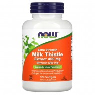 Extra Strength Milk Thistle Extract 450 мг/ БЯЛ ТРЪН ЕКСТРАКТ 120 гел-капсули | Now Foods