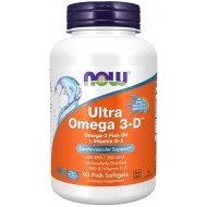 NOW - Ultra Omega 3-D / УЛТРА ОМЕГА 3-D - 90 Дражета