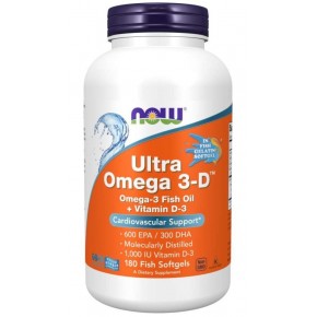 NOW - Ultra Omega 3-D / УЛТРА ОМЕГА 3-D - 180 Дражета