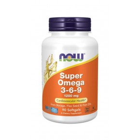 NOW - Super Omega / СУПЕР ОМЕГА 3-6-9 1200 МГ - 90 Дражета