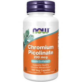 NOW - Chromium Picolinate / ХРОМ ПИКОЛИНАТ 200 МКГ - 100 Капсули