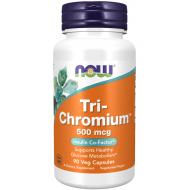 NOW - Tri-Chromium 500 mcg + Cinnamon / ТРИ-ХРОМ + КАНЕЛА - 90 vcaps