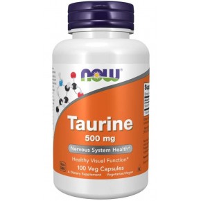 NOW - Taurine 500 мг / ТАУРИН - 100 Капсули