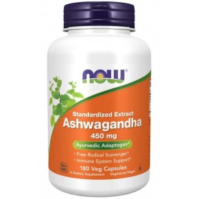 NOW - Ashwagandha Extract / АШВАГАНДА ЕКСТРАКТ 450 МГ - 180 Капсули