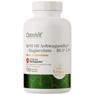 KSM-66 Ashwagandha® + Magnesium + B6 P-5-P / АШВАГАНДА + МАГНЕЗИЙ 90 капсули OSTROVIT