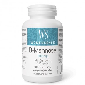 D-маноза 2000 mg + Червена боровинка 800 mg + Прополис 200 mg Здрав уринарен тракт, 60 капсули, WomenSense