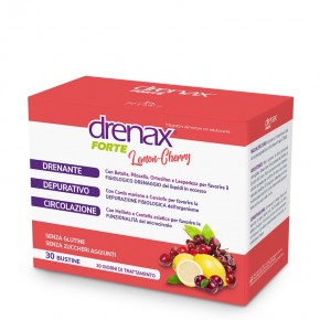 Drenax Forte Lemon Cherry, детокс напитка против задържане на течности с вкус на лимон и череша х 30 сашета Paladin Pharma