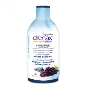 Drenax Forte Mirtillo Uva, детокс напитка против задържане на течности с боровинка и гроздово семе х 500 мл Paladin Pharma