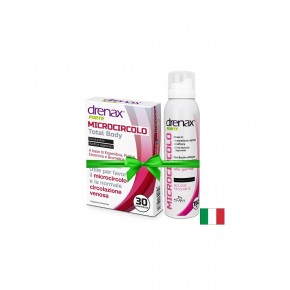 Drenax Forte Microcircolo Total Body + Microcircolo Mouse, промо пакет за добро кръвообращение и уморени крака х 30 таблетки + 150 мл мус Paladin Pharma