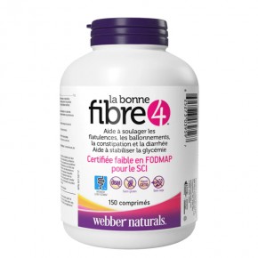 Фибри от гума гуар Fibre4 (The right Fibre 4) подпомага храносмилателния баланс и естествената проходимост на червата х 150 таблетки, Webber Naturals