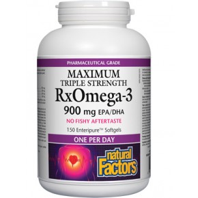 RX Omega-3 Maximum Strength (тройна концентрация 900 mg EPA/DHA) 150 софтгел капсули