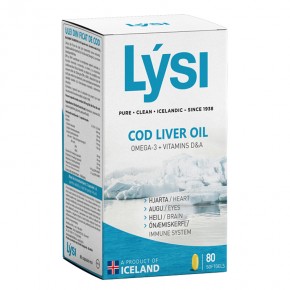 Масло от черен дроб на треска 500 mg x 80 софтгел капсули/ Lysi
