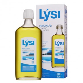 Омега-3 2160 mg (масло от черен дроб на исландска риба треска) x 240 ml/ Lysi