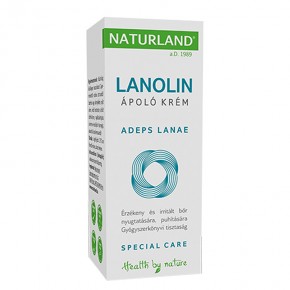 Подхранващ крем с ланолин за суха и напукана кожа, Lanolin apolo krem 10 g, Naturland