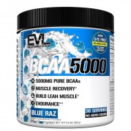 Аминокиселини BCAA 5000 mg x 267 g прах, с вкус на синя малина, Evlution Nutrition