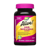 Alive Коса, кожа и нокти Гъми 60 желирани таблетки Nature's Way