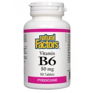 Витамин Б6, Vitamin B6 50 мг 90 таблетки Natural Factors
