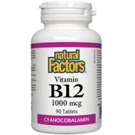 Витамин В12, Vitamin B12 1000 µg 90 таблетки Natural Factors