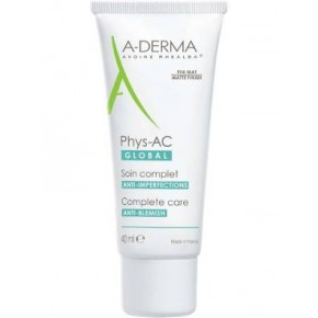 A-Derma Phys-AС Global Грижа при несъвършенства 40мл.