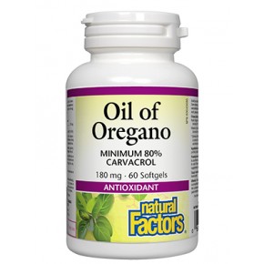 Масло от риган 180 мг х 60 софтгел капсули Natural Factors